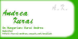 andrea kurai business card